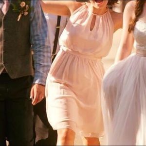 Gorgeous blush a-line sleeveless dress by Adrianna Papell